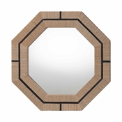 bali & pari Mirai Bohemian Woven Grasscloth Octagon Accent Mirror